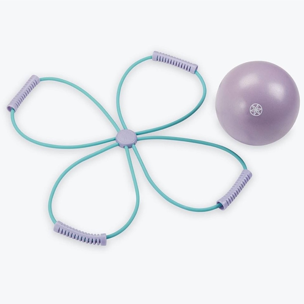 GAIAM Ultimate Core Toning Kit Pilates Ball and Aqua Resistance Ring Set